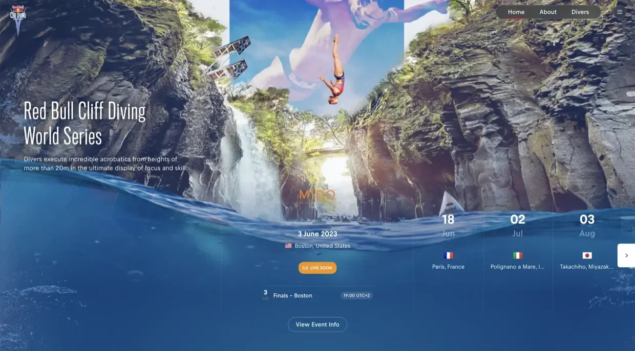 Red Bull Cliff Diving.