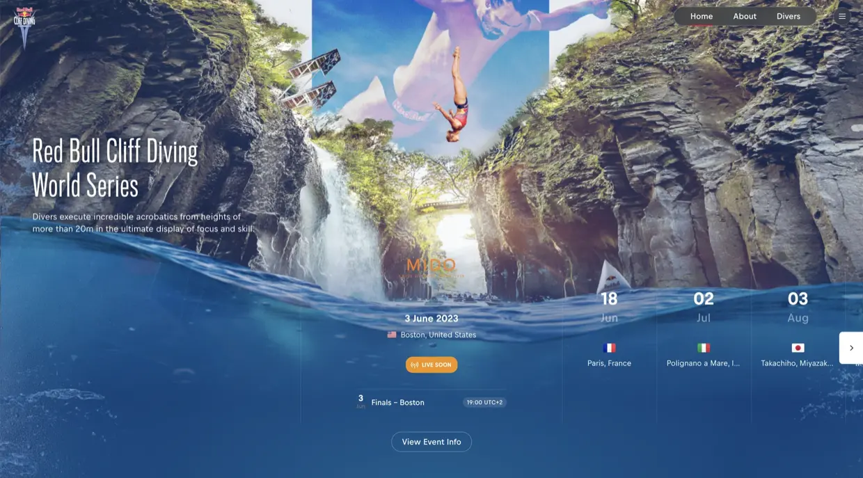 Red Bull Cliff Diving.